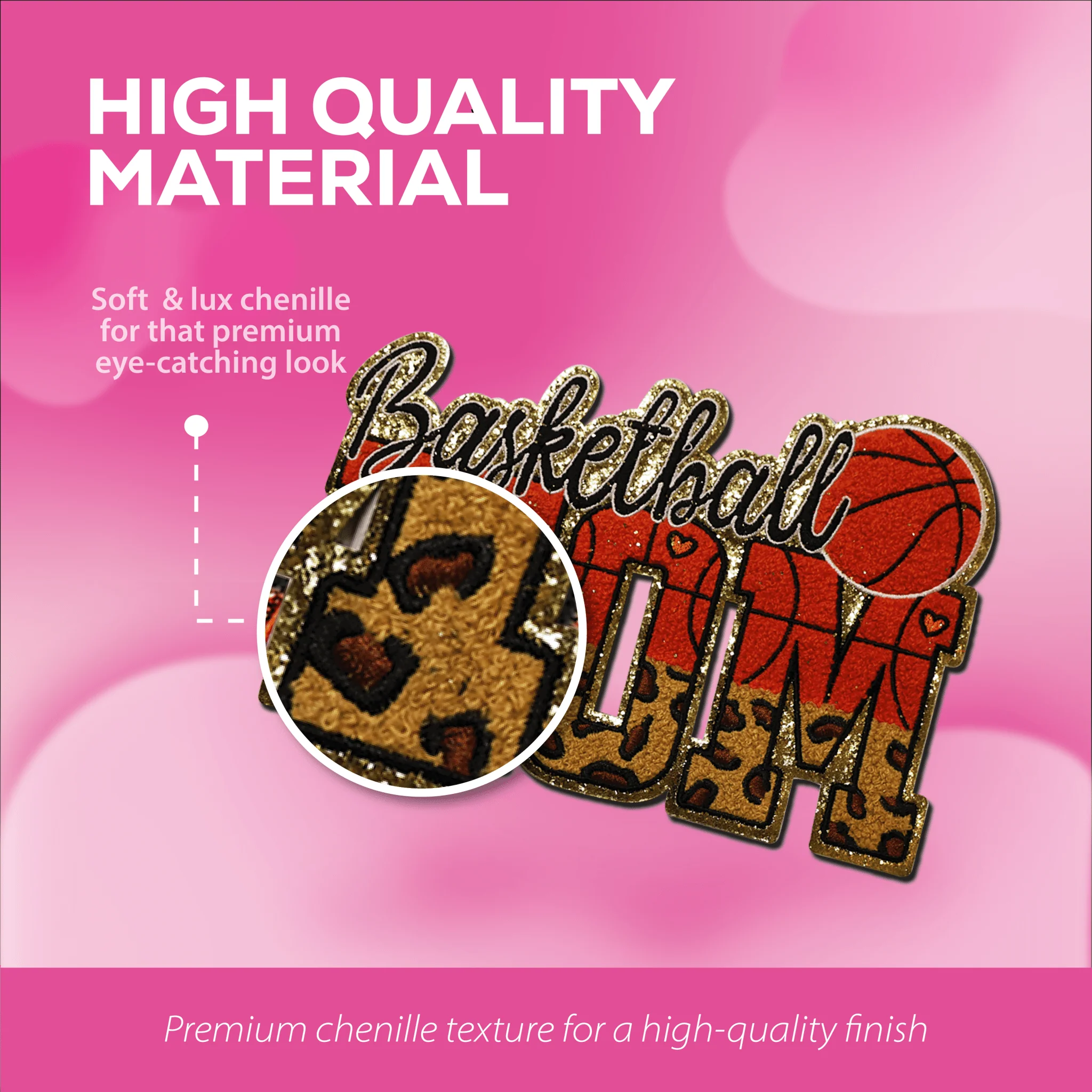 Basketball Mom Chenille Patch - Image 2