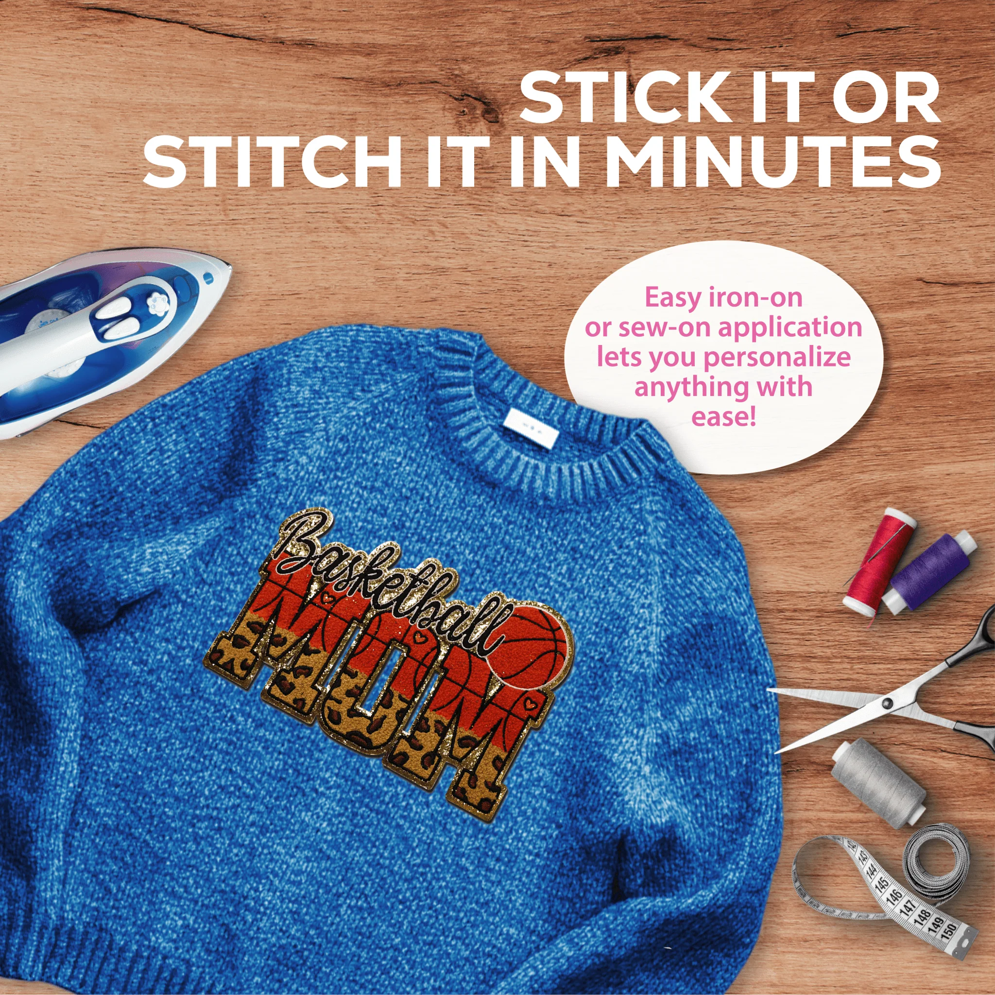 Basketball Mom Chenille Patch - Image 6