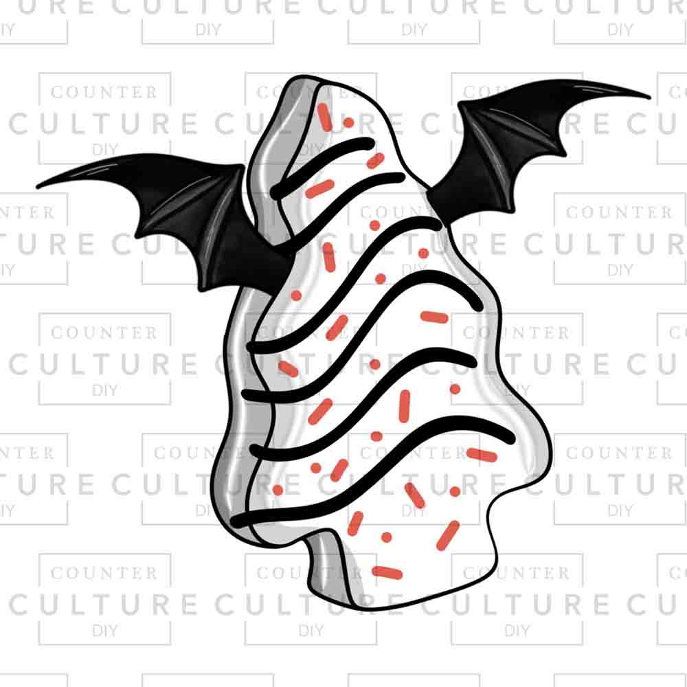 Bat Tree Cake UV DTF