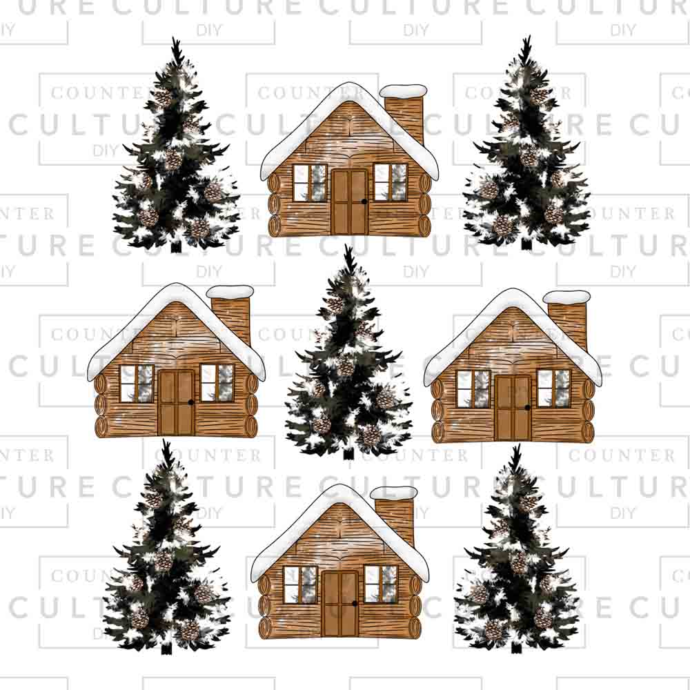 Cabin Grid UV DTF