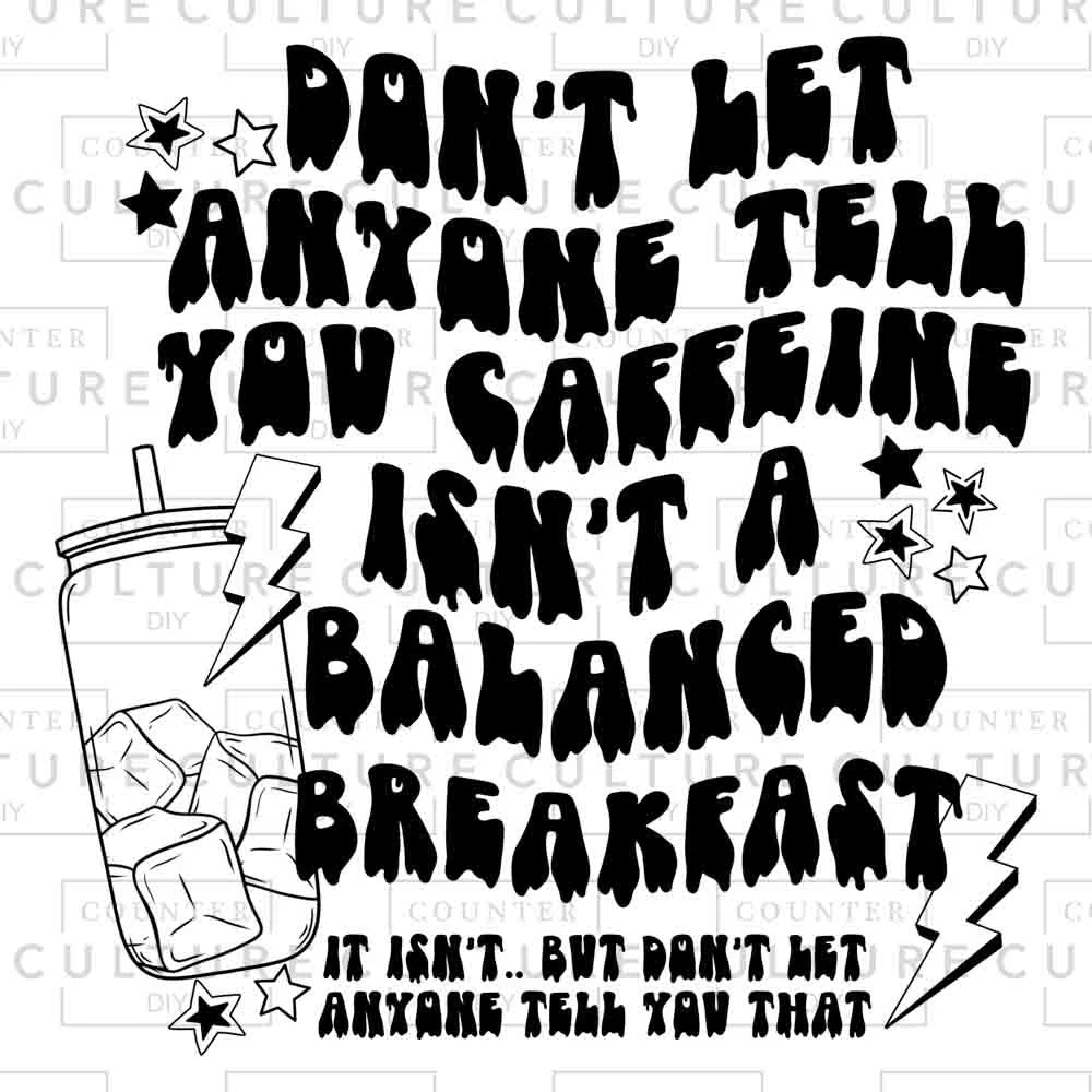 Caffeine Black UV DTF
