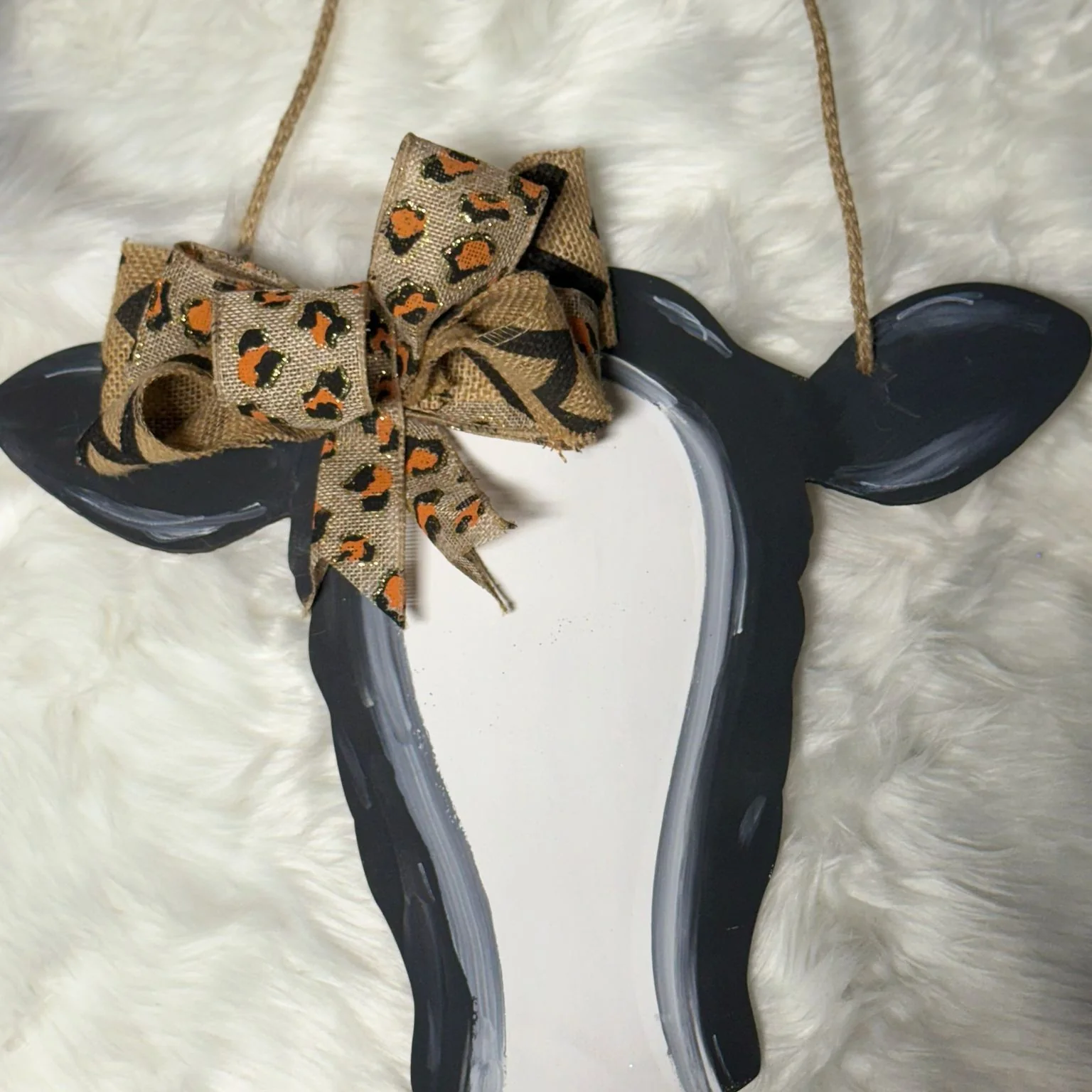 Wooden Cow Head Door Hanger Blank - Image 4