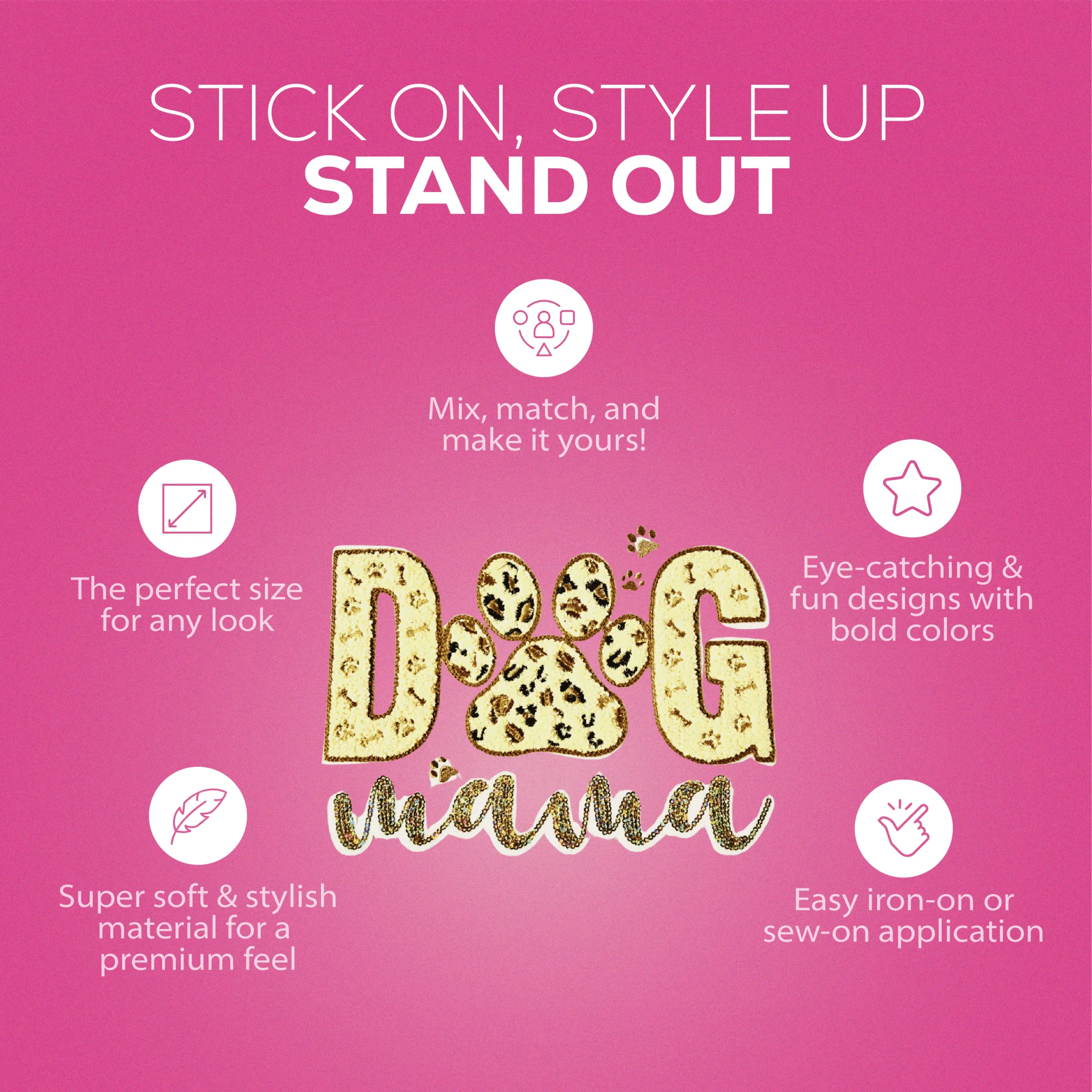 Dog Mama Chenille Patch - Image 5