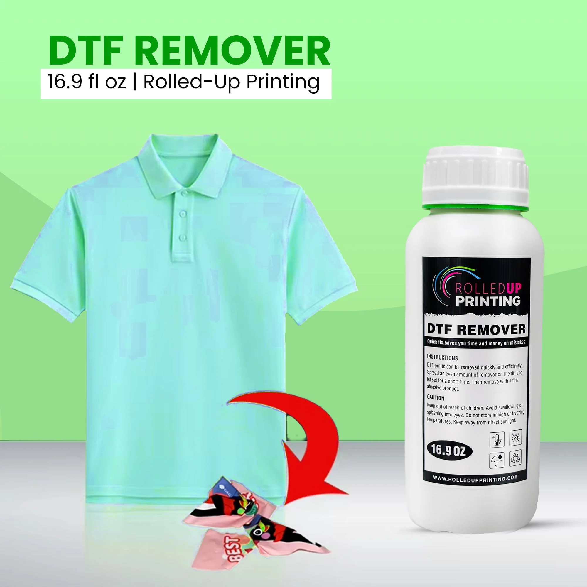 DTF Remover - 16.9 fl oz | Rolled-Up Printing - Image 8