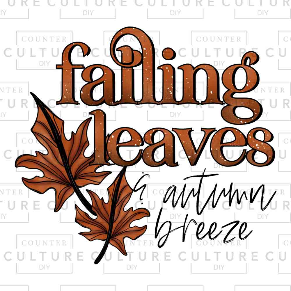 Falling Leaves Autumn UV DTF