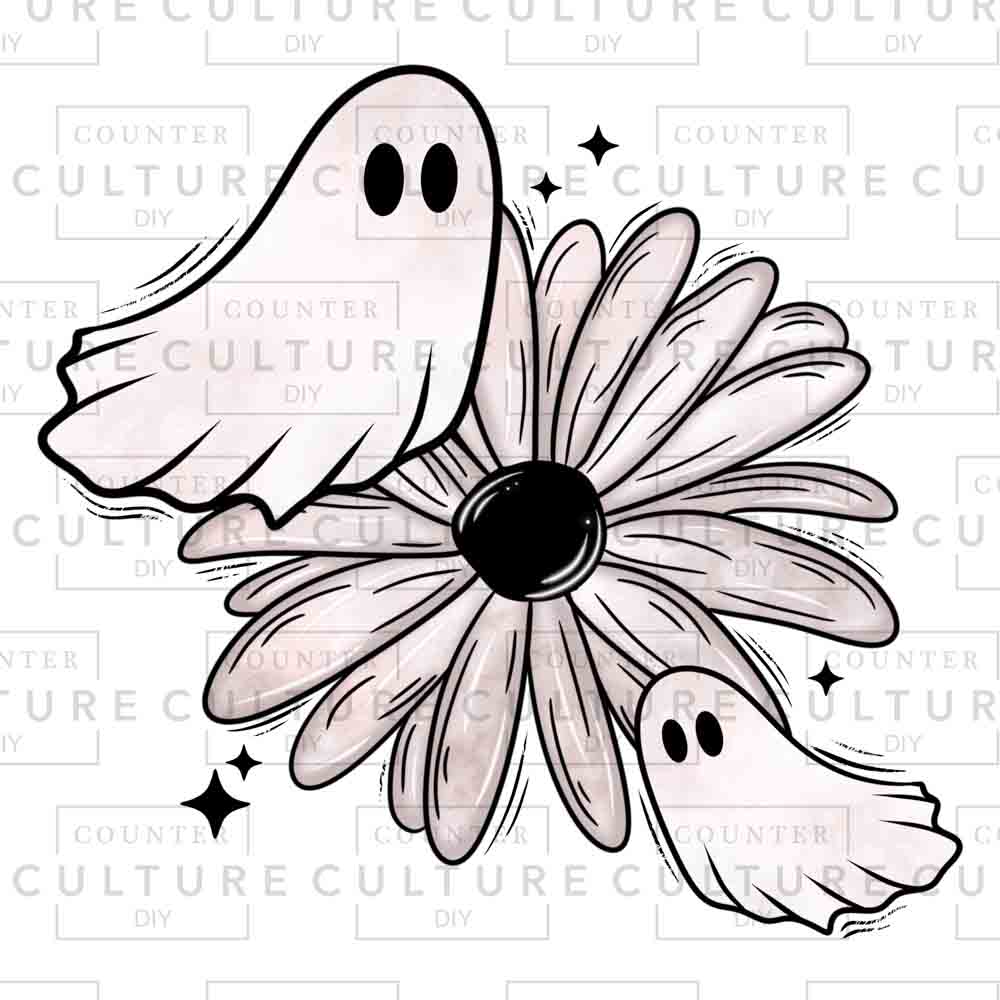 Floral Ghost 2 DTF Transfer