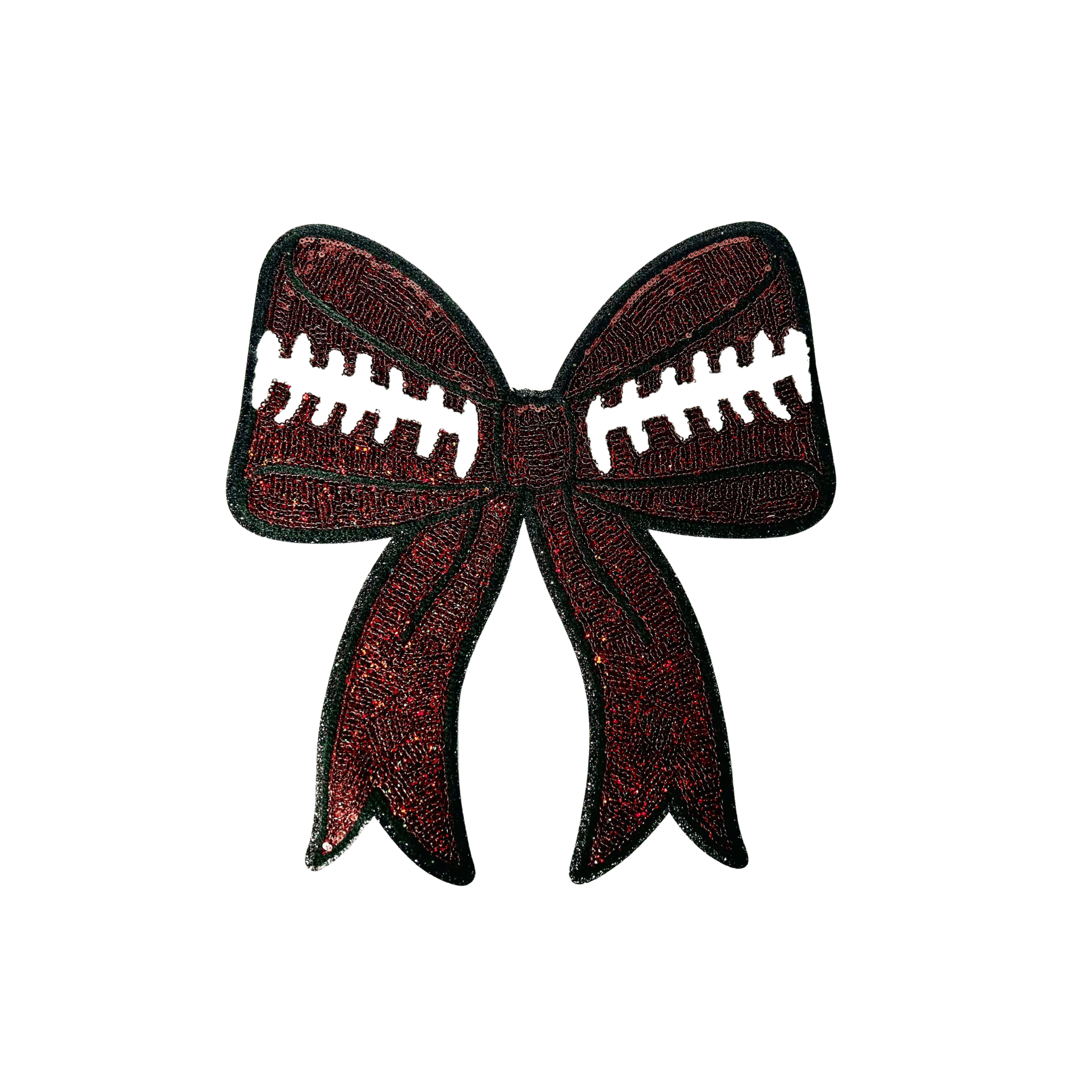 Football Bow Chenille Patch