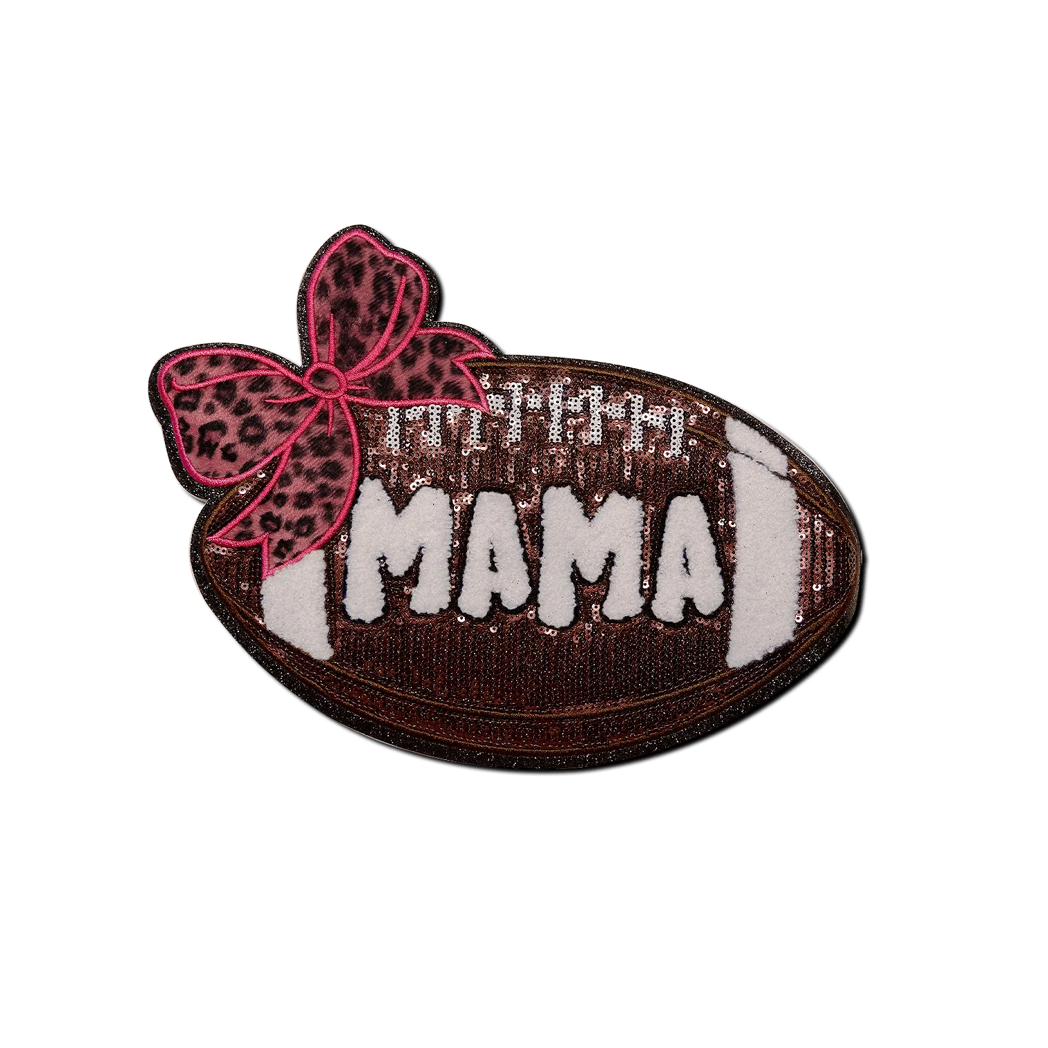 Football "Mama" Pink bow