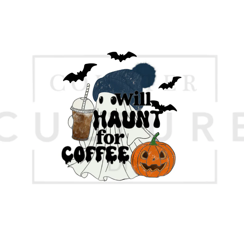 Ghostie Coffee - DTF Transfer by Ashley Lee
