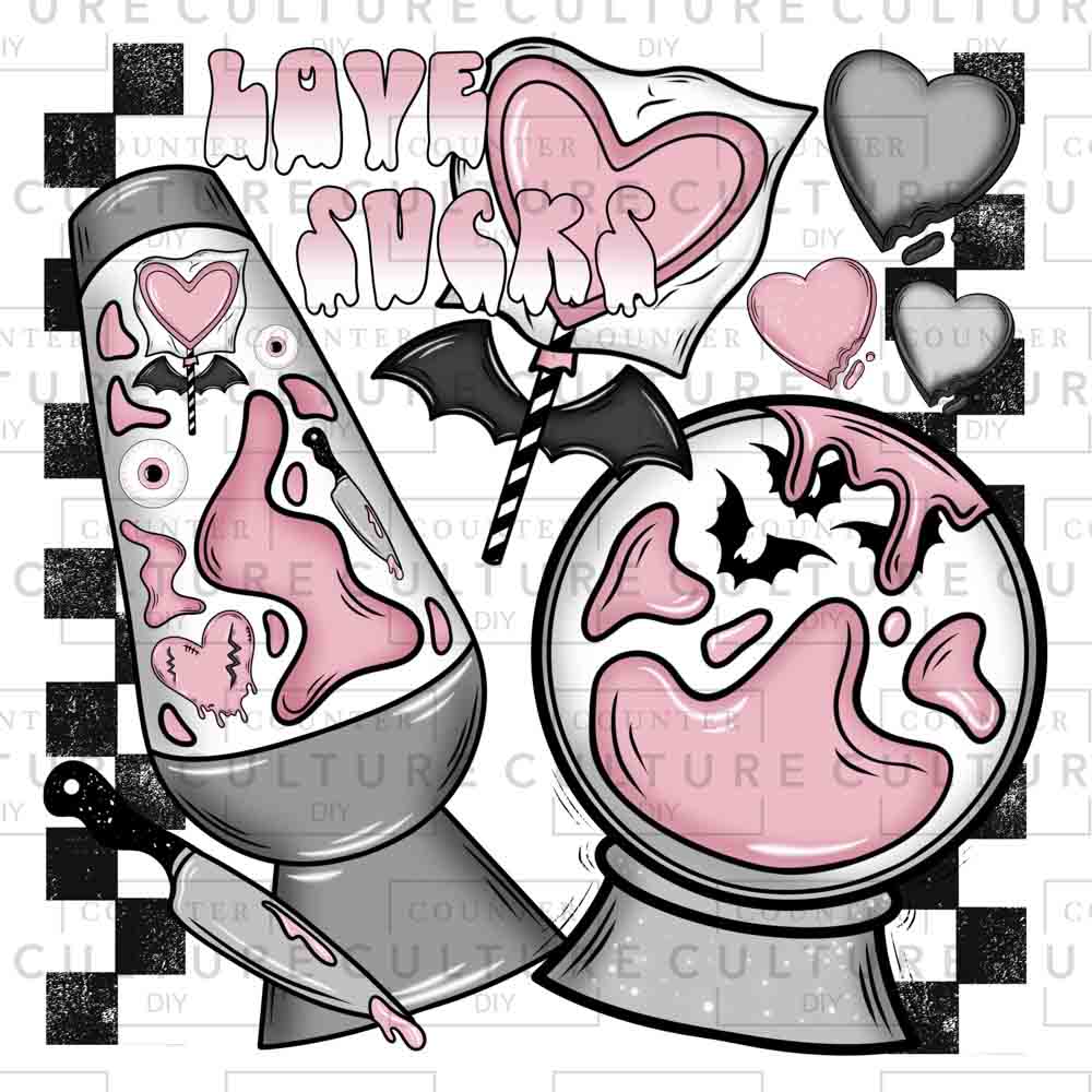 Love Sucks UV DTF