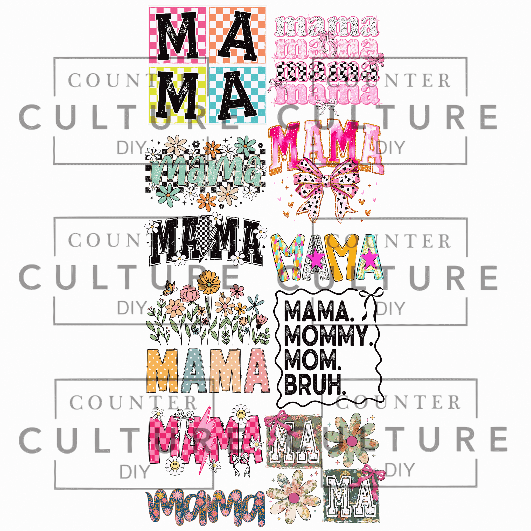 Mama Vibes - DTF Gang Sheet