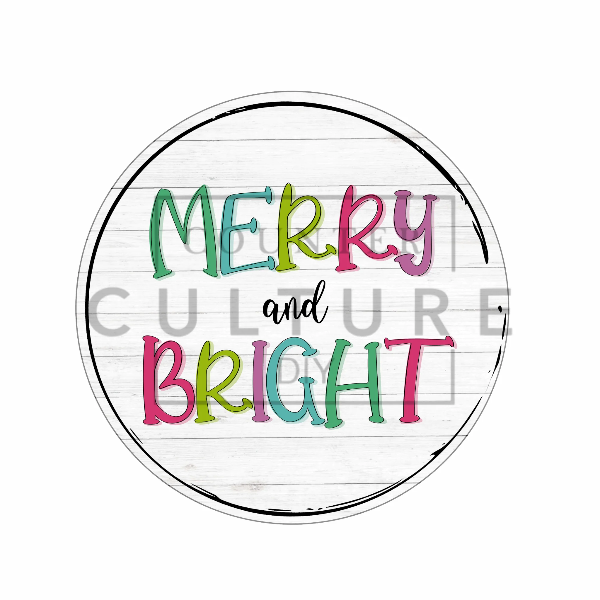 Merry & Bright - DTF Round