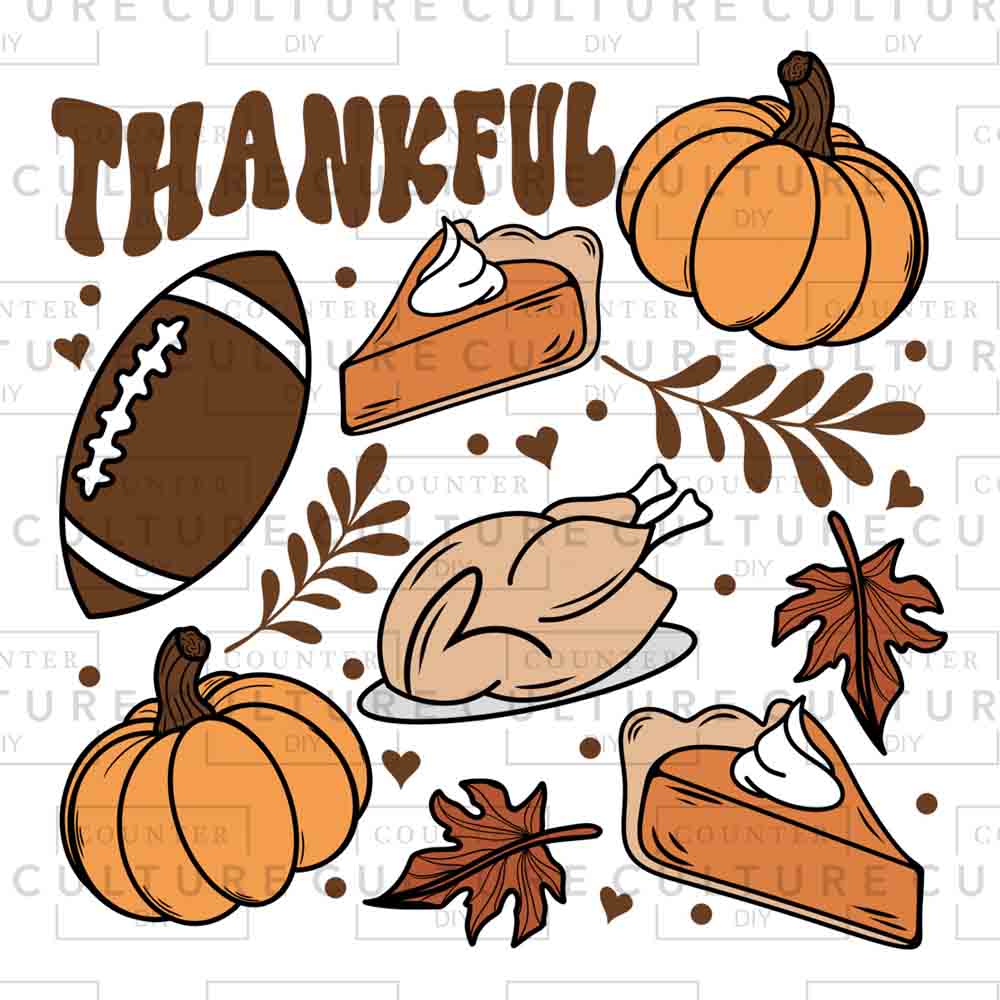 Thankful Doodles UV DTF