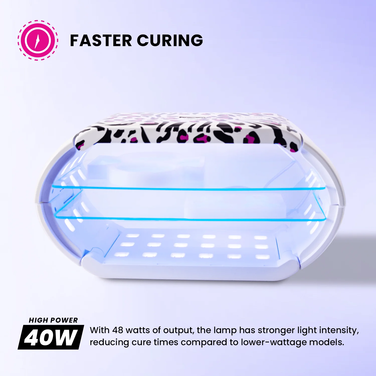 Counter Culture DIY 48W Foldable UV Lamp for Resin & Crafts | 360° Dual-Sided Curing Lamp with Timer Settings & USB-C Cord - Image 4